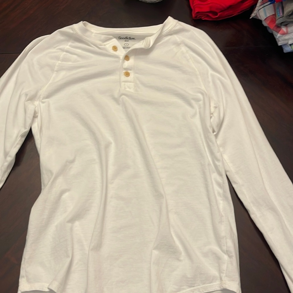 White long sleeve shirt Mens Sz S